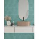 Carrelage Faience Glossy Décor Bleu Turquoise 5x15cm - FV2702058