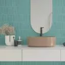 Carrelage Faience Glossy Décor Bleu Turquoise 5x15cm - FV2702058